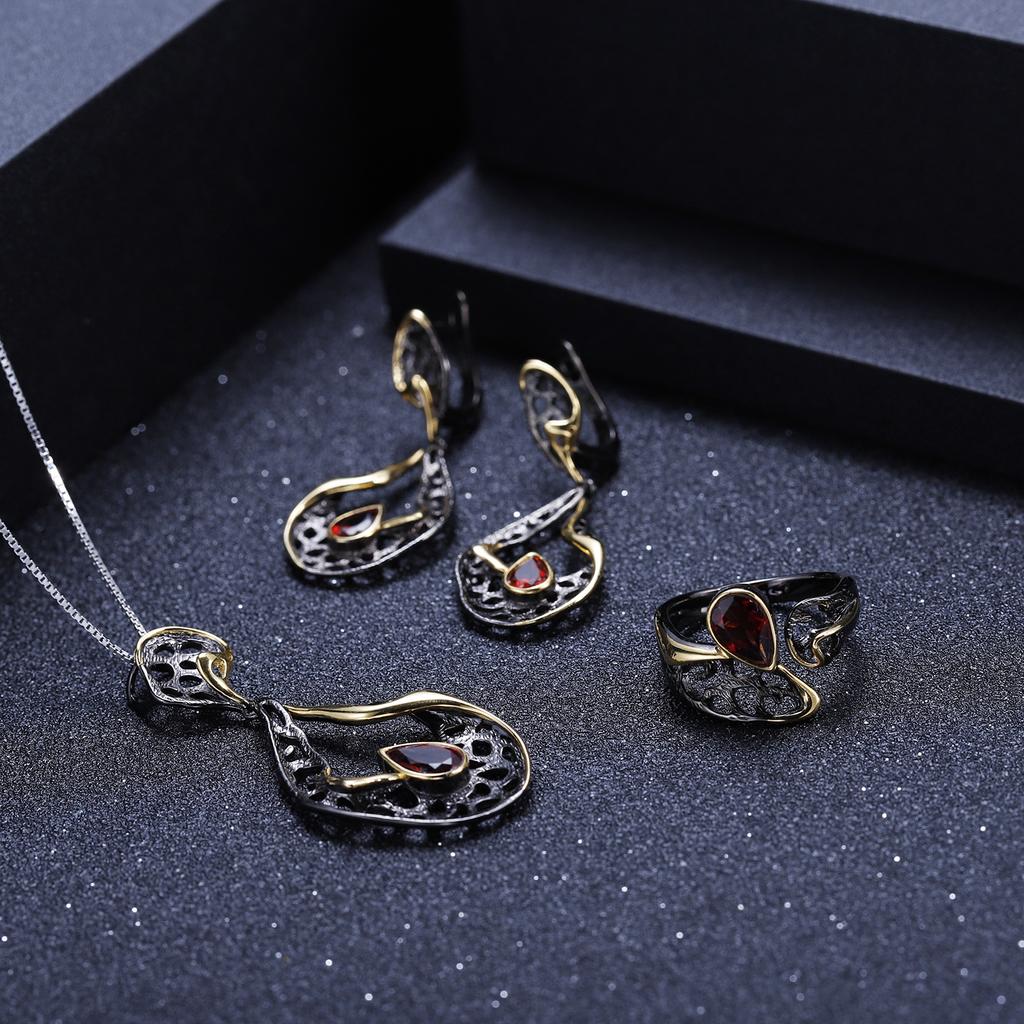 Originaler Designer-Edelsteinanhänger aus italienischer Handwerkskunst, hochwertiger Retro-Halskettenanhänger aus 925er Silber mit natürlichem Amethyst