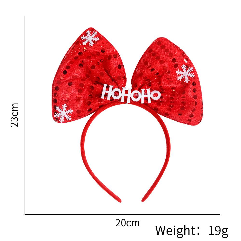 Christmas Hairband for Women Christmas Antler Hairpin Headwear  Holiday Decoration Gift Large Bow Headband Headwear Headwear