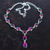 Faceted Multi Tourmaline Necklace 925 Sterling Silver Necklace Top Quality Gemstone Jewelry Adjustable Chain Handmade Necklace Gifts for Mom