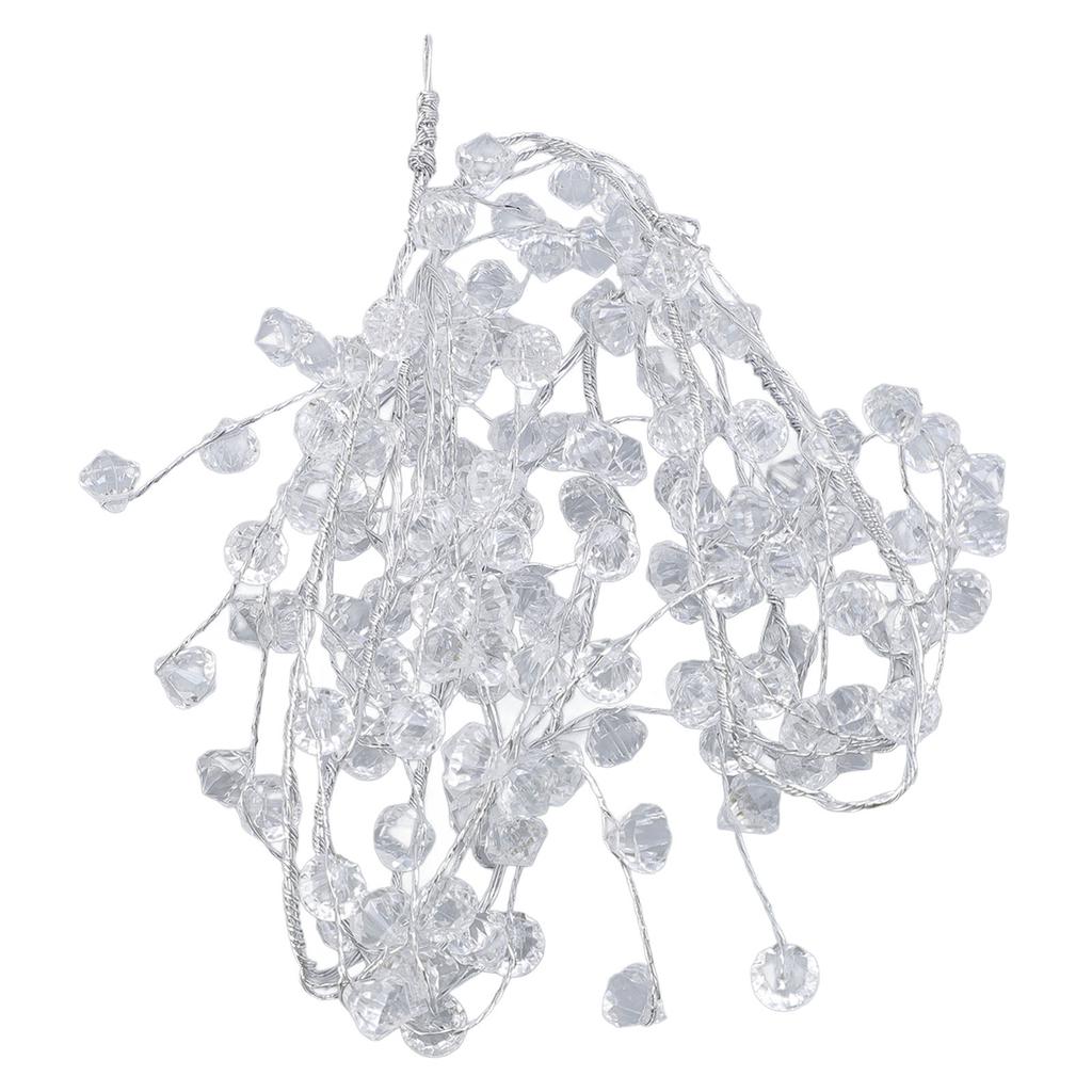 1.2m Ice Wire Clear Garland Flexible Wire Decorative Jewel Bead Garland for Stage Light Crafts