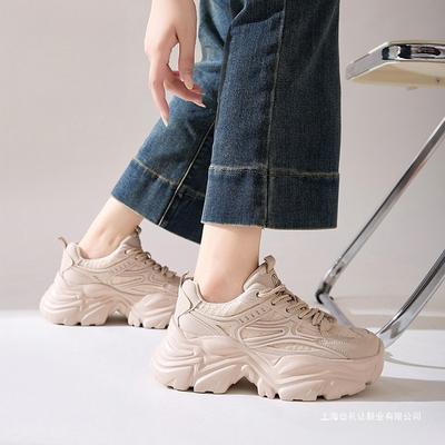Scarpe dad platform da donna autunno nuove scarpe sportive e casual traspiranti scarpe bianche rialzanti scarpe singole scarpe da donna