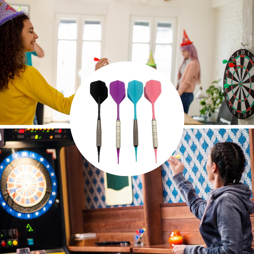 Darts 12 house for 100 soft darts set, 16g, pieces, shaft, flight, integrated, darts, beginners, practice, tips,