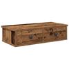 VidaXL Wall Shelf with Drawers Old Wood Engineered Wood, Wall Shelf with Cabinet, Wall Storage Unit, 859948