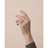 Ring - LUXENTER - Juini - 18 Carat Yellow Gold Plated - Emerald Cubic Zirconia - Width 16.5 Mm
