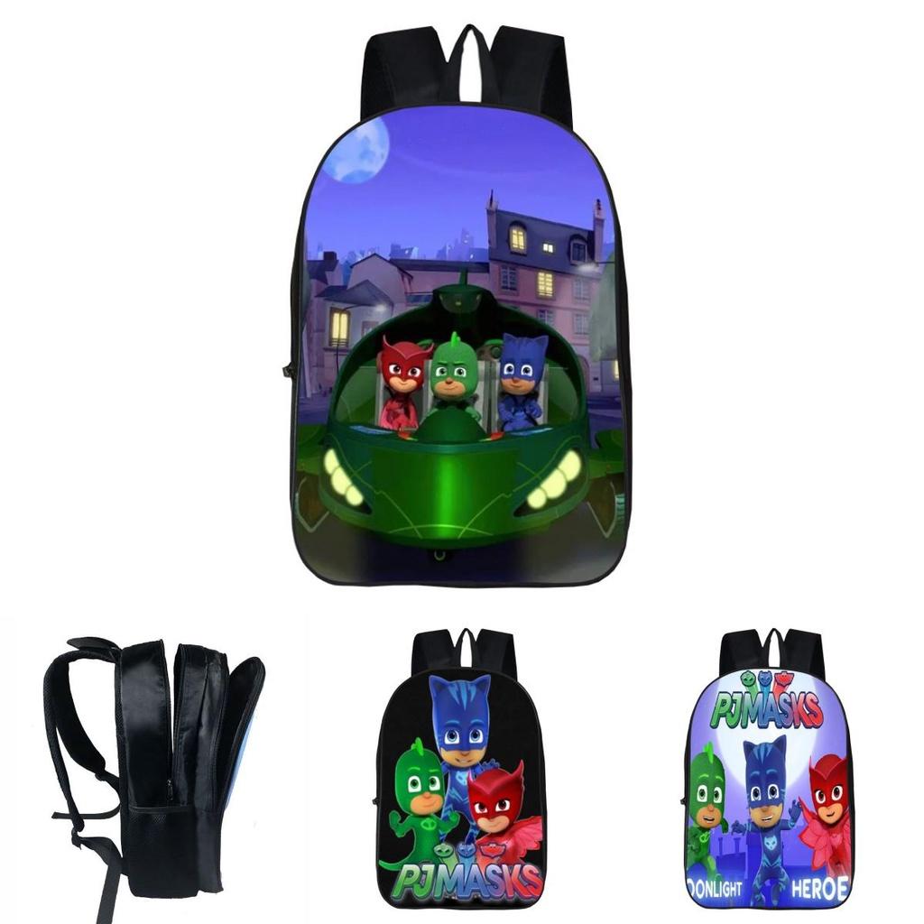 Durable Pj Mask Backpack For Kids With Vibrant 3d Cartoon Design And Adjustable Padded Straps