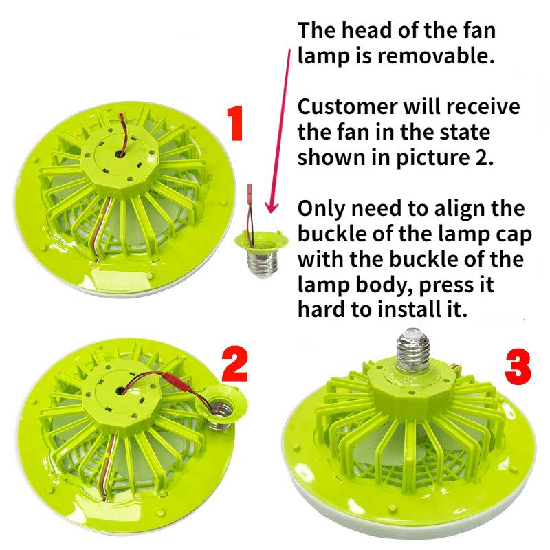 30W Ceiling Lamp Fan E27 With Remote Control Smart Silent Ceiling Fan Lamp 3 Colors For Home Living Room Lighting