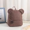 Cute Bear Lambswool Backpack for Girls, Soft Plush Fleece Mini Daypack, Casual Lightweight Shoulder Bag for Kids Outdoor Travel Daily Use