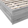 Bed Frame with Drawers Grey Sonoma 90x200 cm Engineered Wood