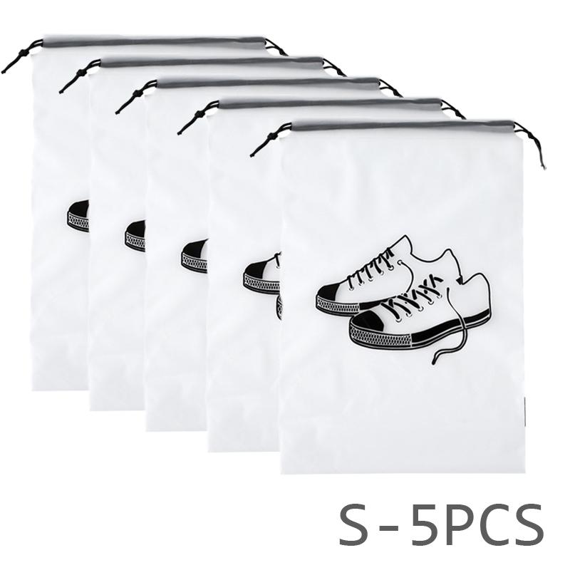 

5 шт., сумки для хранения обуви, дорожный портативный органайзер для обуви из ЭВА, матовая прозрачная сумка на шнурке, водонепроницаемые пылезащитные чехлы