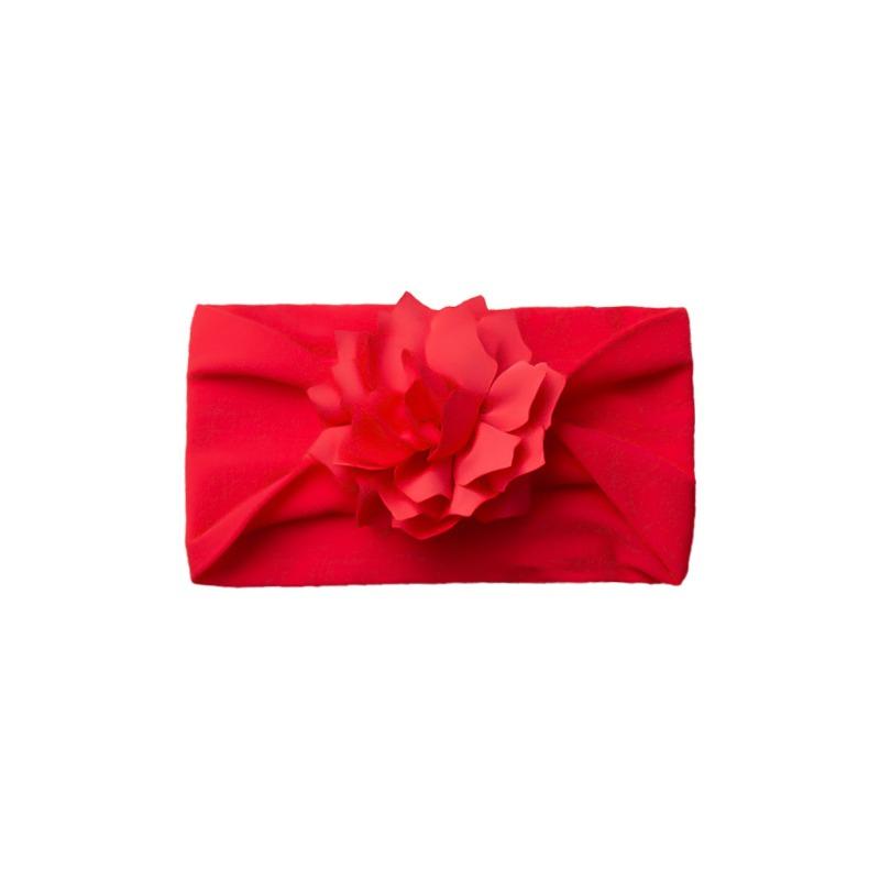 New flower soft baby headscarf, cute and comfortable solid color baby fontanelle headband, children's accessories