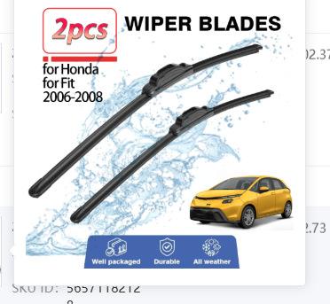 Suitable for Honda Suitable for Fit 2006-2008 24 +16 wiper Fit wiper Honda чёрный