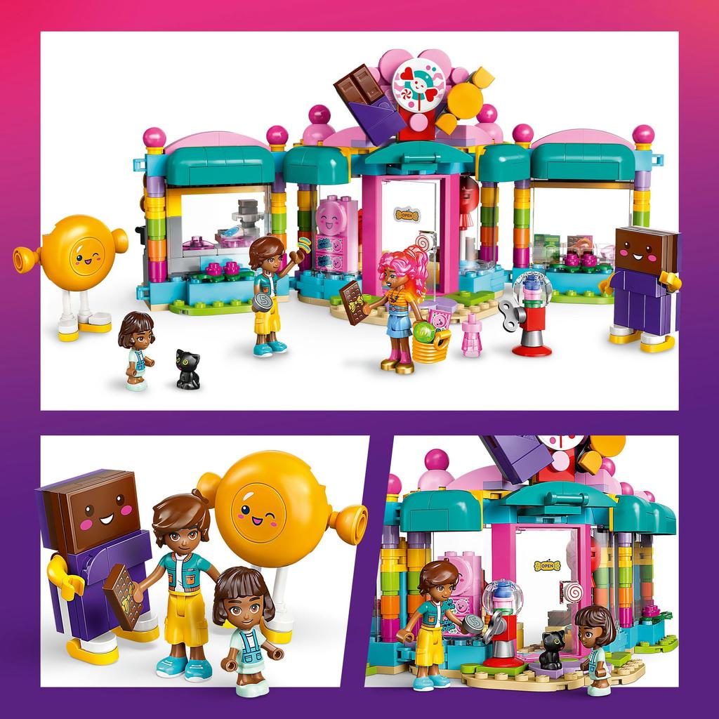 LEGO Friends Heartlake City Candy Shop Toys Birthday Present Blocks Educational Girls Boys Children 6 Years Old 7 Years Old 8 Years Old 9 Years Old