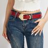 Elegant Women’s Waistband Adjustable PU Leather Waist Belt with Gold Metal Clasp for Jeans Dresses and Trousers