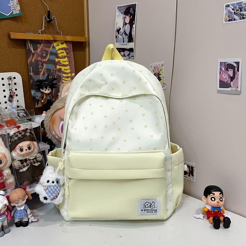 Japanese Ins High-value Student Schoolbag, Fresh and Sweet Candy-colored Star Backpack, Large-capacity and Lightweight Backpack.
