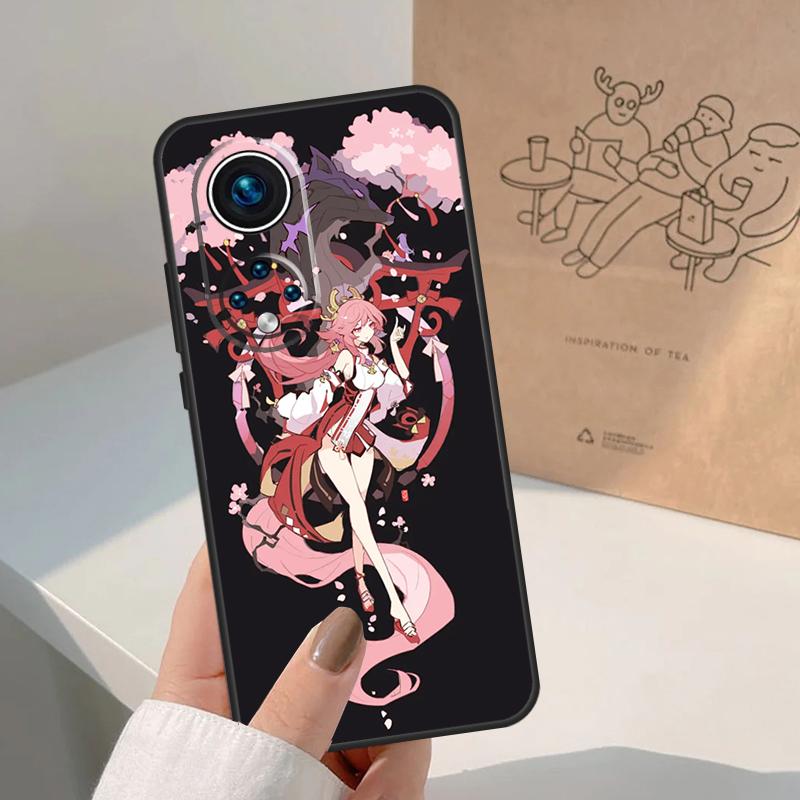 Genshin Impact Yae MIko Case For Honor Magic 7 Lite 5 6 8 Pro Honor 400 200 Pro X9c X9b X9a X8a X8b 50 70 90 Cover