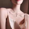 Baroque Emerald Fan-shaped Crystal Necklace Women Trendy Simple Personalized Pendant Light Luxury Collarbone Chain Jewelry
