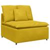 Modular Sofa Center Module with Cushions Yellow 100 Cm