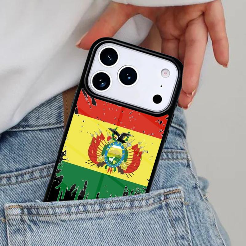 Bolivia Flag Phone Case for iPhone 16e 15 14 13 12 17 Pro Max Plus Air 17pro Cover Coque
