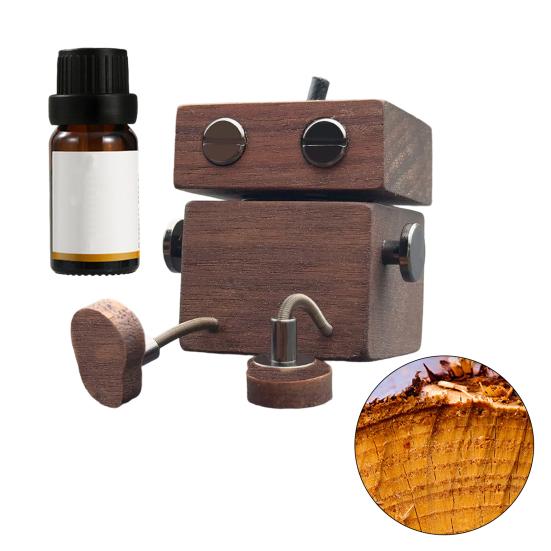 Car Aromatherapy Handmade Wooden Doll Long-Lasting Aromatherapy Essential Oil Diffuser Shaking Feet Car Dashboard Decoration