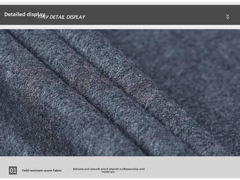 Męski Szalik Zimowy 2024 Szczotkowany Jednokolorowy - Wszechstronny Dodatek Casualowy i Biznesowy