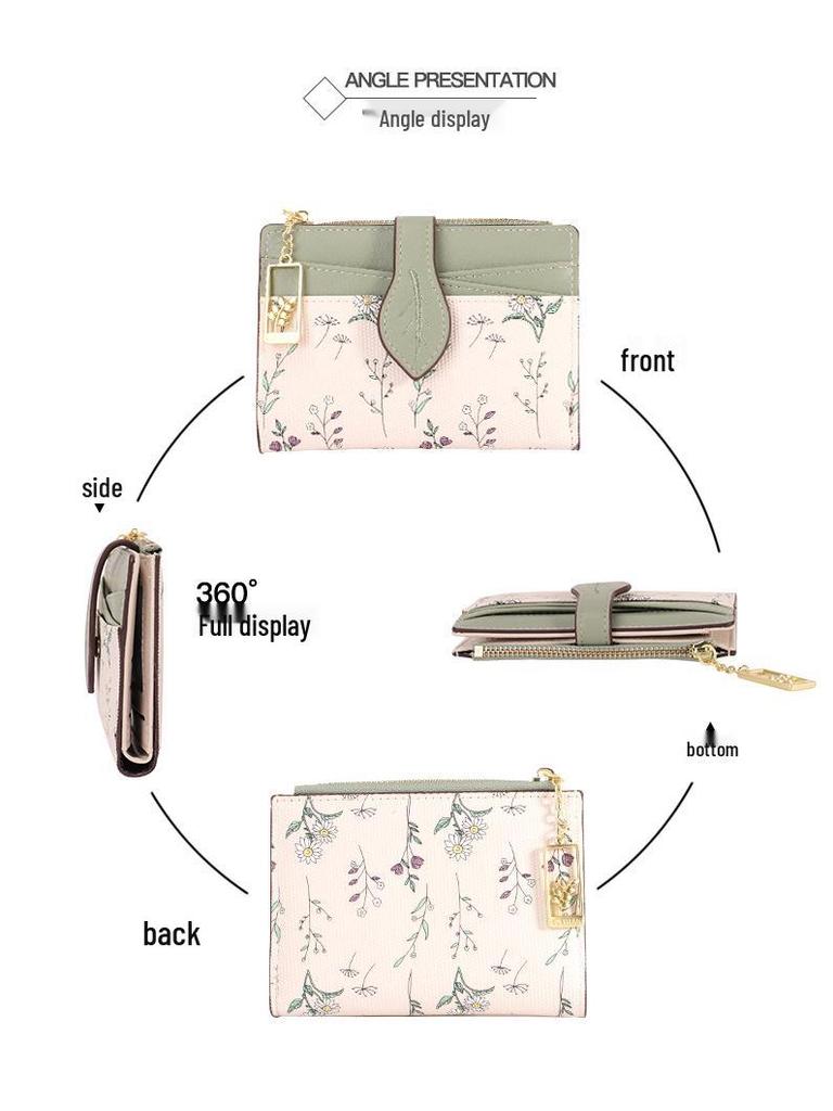 Damen PU-Leder Reißverschluss Geldbörse - Große Kapazität Kartenhalter für Pendler und Studenten