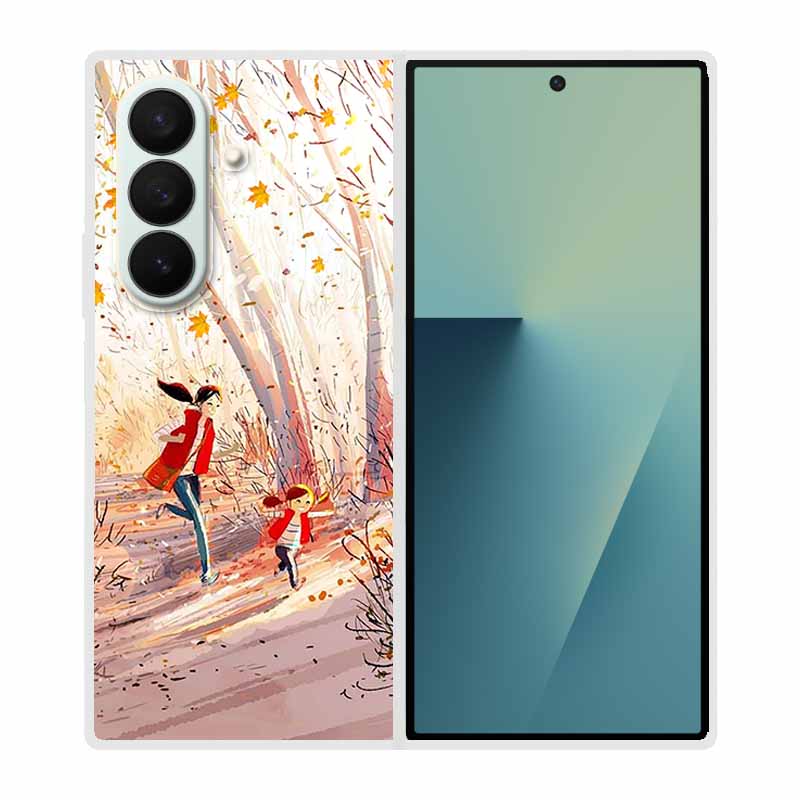Coque For SAMSUNG Fold 7 5G Cases Animal Marble Clear Hard Phone Funda for Galaxy Z Fold7 5G Back Cover Zfold7 Transparent Shell