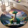 Personalized Good Dinosaur Round Chair Office Rug - Perfect for Mat, Office Chair & More - Ideal Gift for Birthdays and Holidays