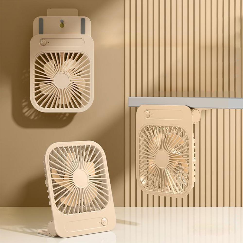 Magnetic Wall-mounted Fan Desk 180°Adjust Air Cooling Fan 4 Speeds Rechargeable Ultra-thin USB Fan for Kitchen Gym Refrigeration