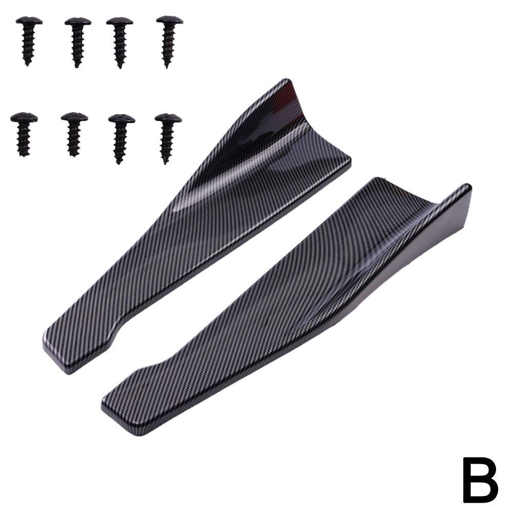 1 Pair Universal Car Rear Bumper Lip Trim Protector Car Side Skirt Cover Car Corner Bumper Guards with Screws