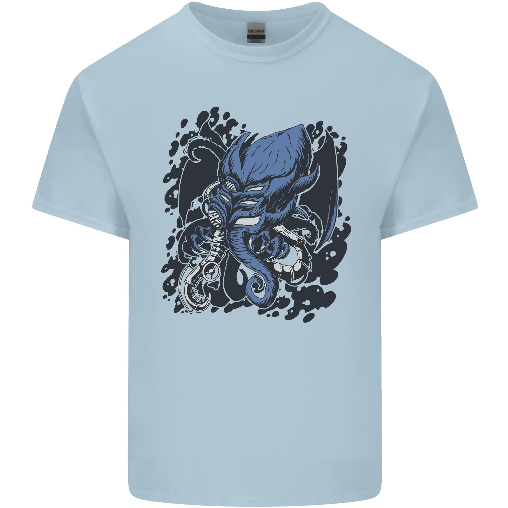 Cyberpunk Cthulhu Kraken Octopus Unisexs Light Cotton TShirt S