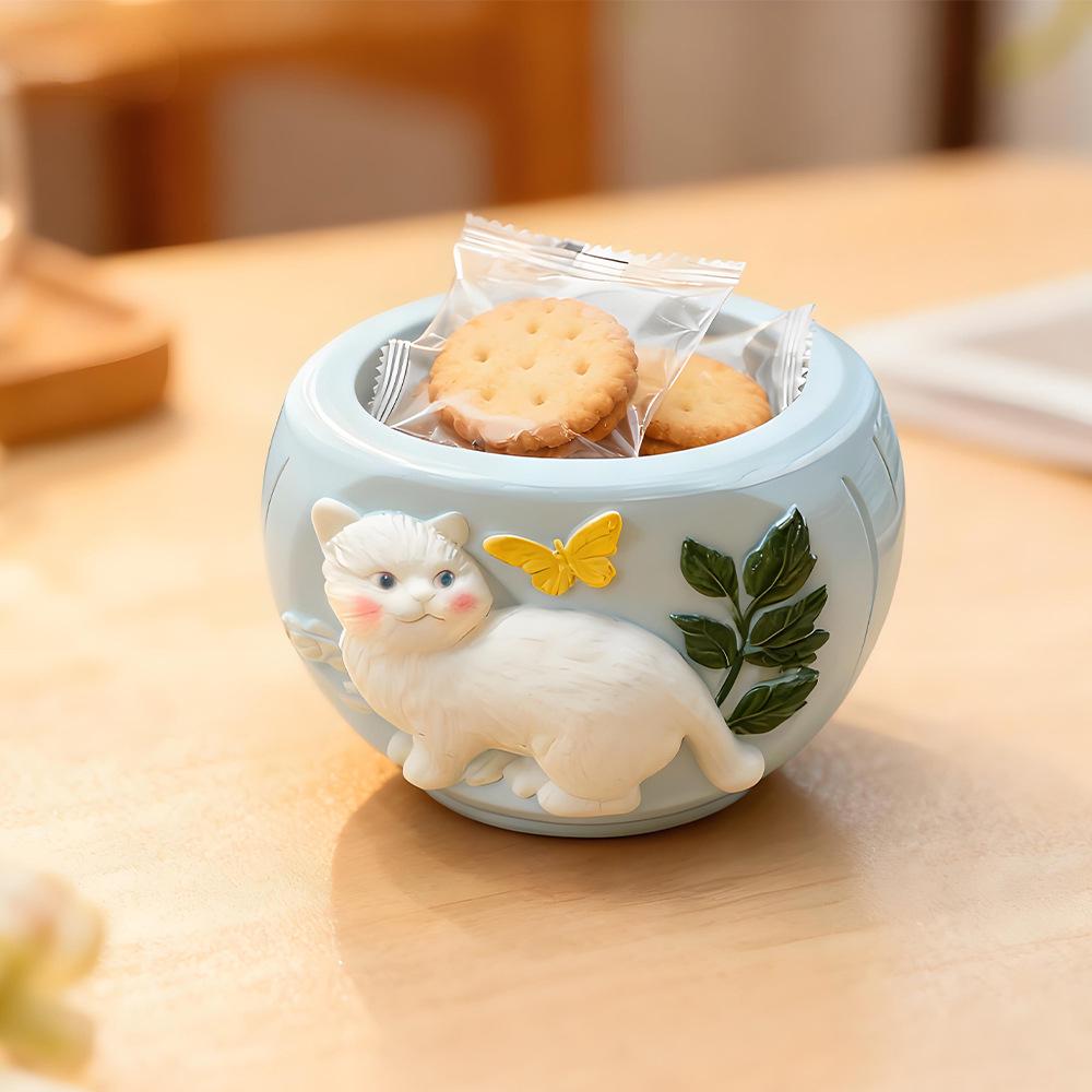 Silicone Mold for DIY Cat-Embossed Succulent Planters