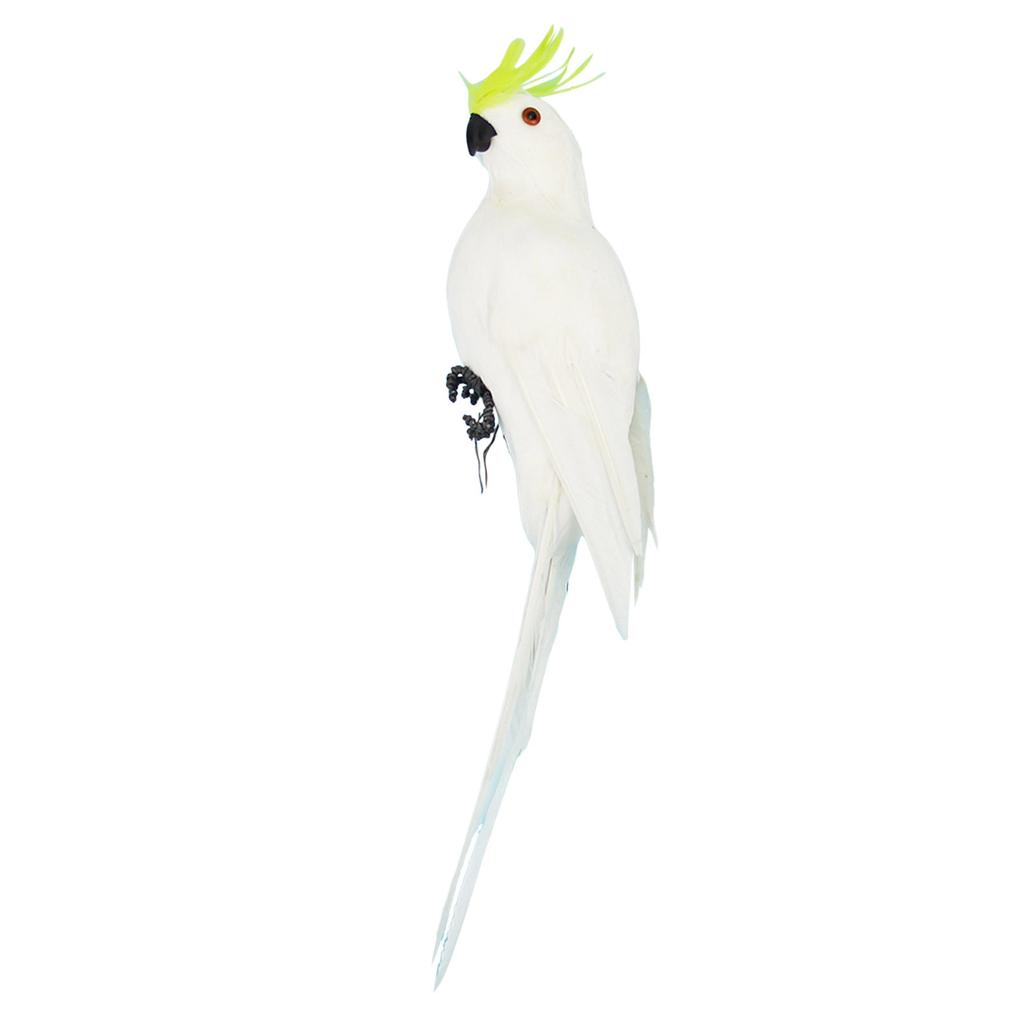 Colorful Parrots Birds Model Outdoor Home Garden Tree Decor Window Garden Decoration Bird Foam Feather Gnomes Garden Statue