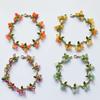 Süße Frühlings-Pflanzenarmbänder für Frauen Vintage Statement Bunte Perlen Preiselbeerblätter Armband Armreif Damenschmuck