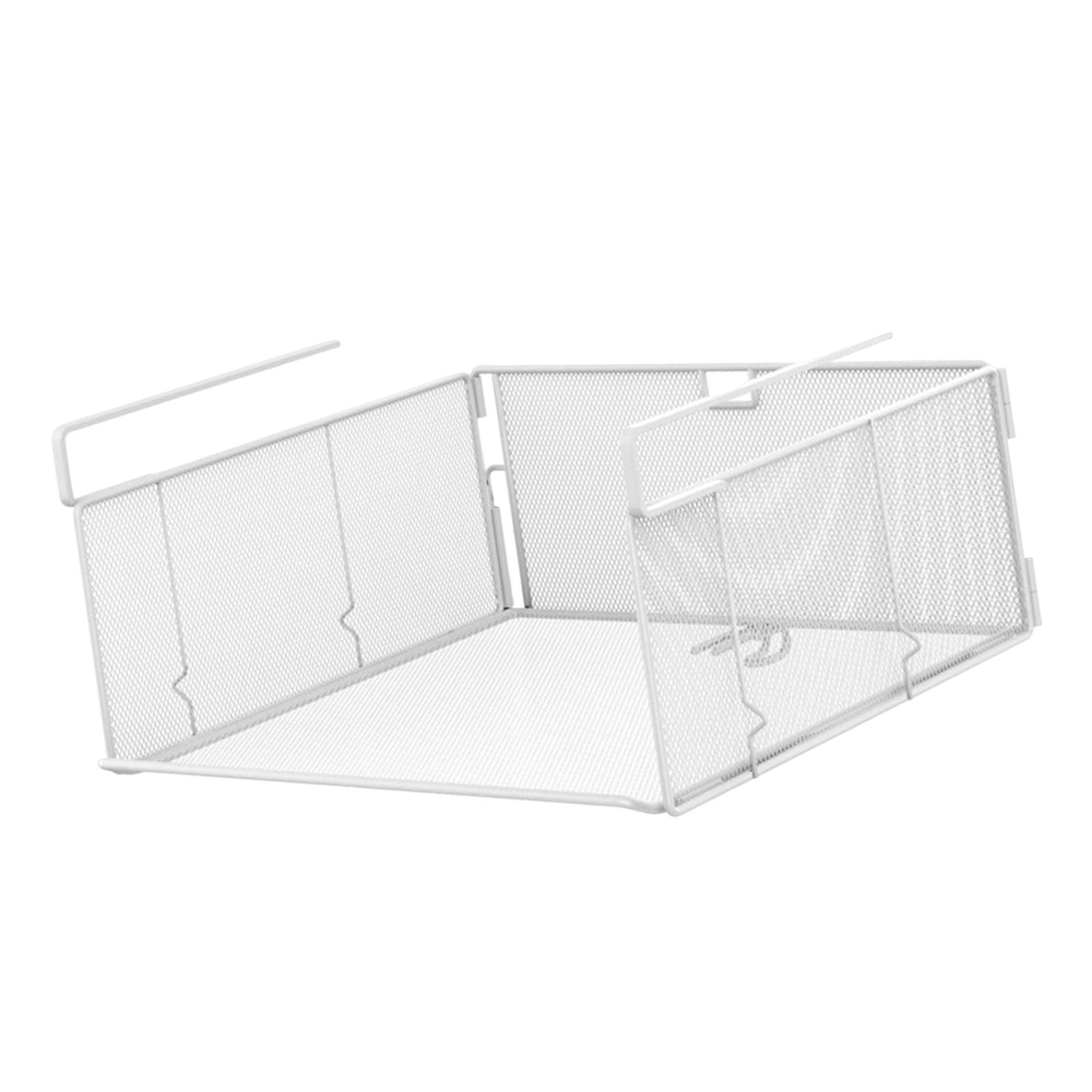 Under Shelf Wire Basket Wire Rack Storage Organizer Foldable Stackable Stable Shelf for Closet Dorm Office Cupboard Kitchen