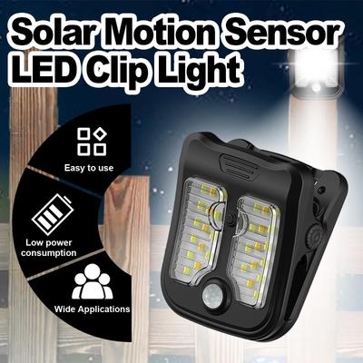 Solar Clip Led Light Garden Lights Outdoor With Motion Waterproof Wall Power Sensor On Action Decoration Lamp Lighting Landscape