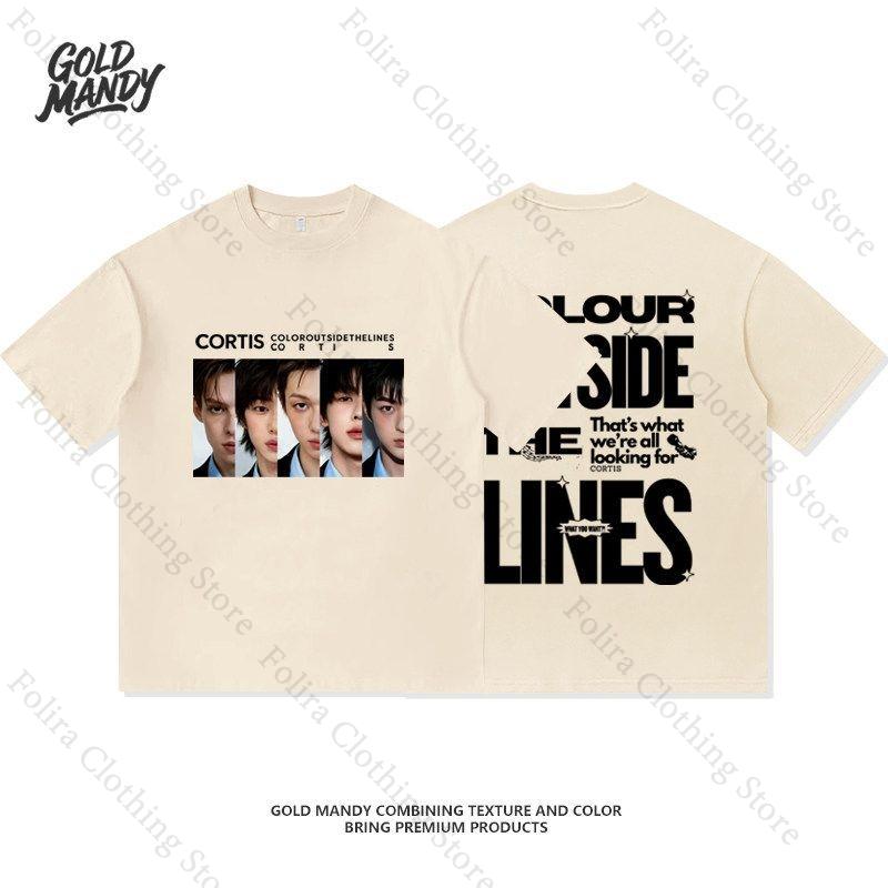 

Kpop Cortis Series Print Tshirt Short Sleeve Tee Cotton Summer Tee Fashion Tshirt for Fans Womens Clothes Unisexs Clothing 3XL