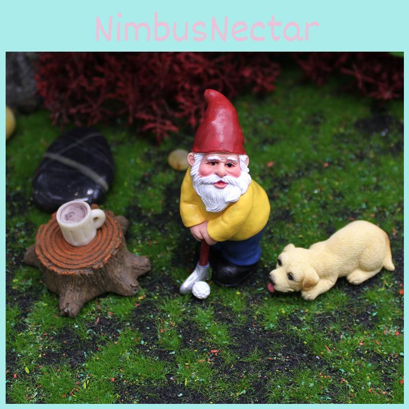 European Style Resin Garden Ornament Dwarf And Animal Miniature For Home Decor