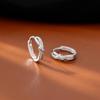 Korean Style Frosted Knotted Bow Earrings – Gentle, Elegant Hoop with Small Sand Surface.