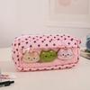 Transparent Window Pen Bag Large Capacity Zipper Stationery Storage Pouch Cute Makeup Bag  Students