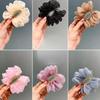 Elegant Flower Clip Resin Bow Mesh Vertical Clip Korean Style Women Ponytail Holder For Gifts Solid Color Hair Accessory
