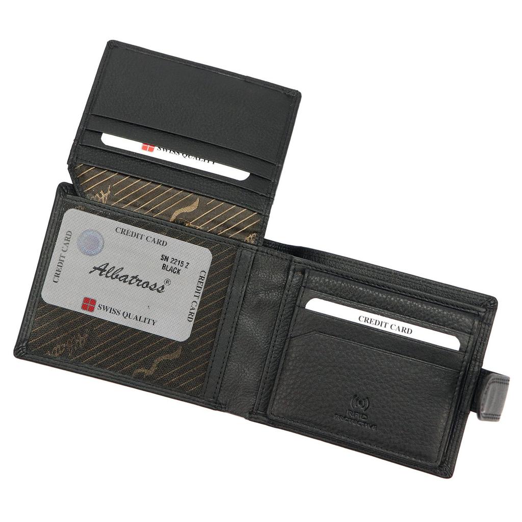 Skórzany rozbudowany męski portfel Albatross RFID