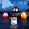 Miniatures Halloween Luminous Black Briquettes Elfs Mini Dust Ball Figure Miniature Figurines Fairy Garden Ornaments Home Decor