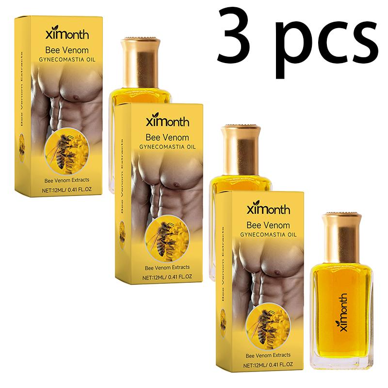 Ximonth Bee Venom Male Chest Oil Men's Chest Firming Contouring Skin Nourishing Massage Treatment