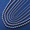 Round Necklace Ball Rolo Link Bead Chain Stainless Steel Choker for Women Men Jewelry Accessories on Neck Collarbone Waterproof