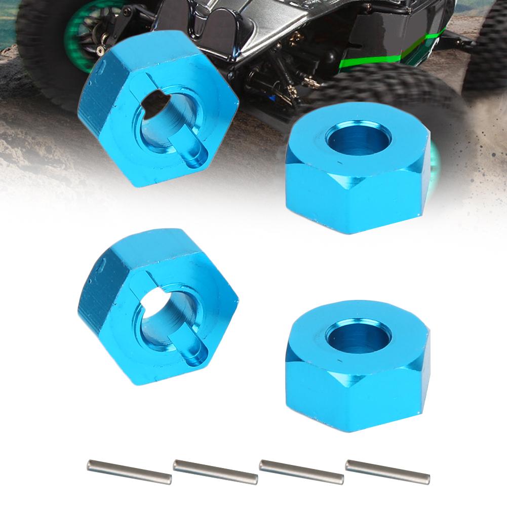 Aluminum Alloy 5.5MM RC Hex Mount Connector Fit for WLtoys RC 1:10 Off Road Vehicle Upgrade Parts(Blue K949 009B )