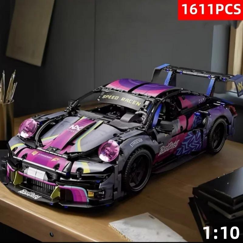 

Новые 1611 шт. спортивные машинки строительные блоки игрушки мальчики или взрослые наборы, 1:10 MOC Building Set гоночный автомобиль модель,машины для мальчиков игрушка подарки