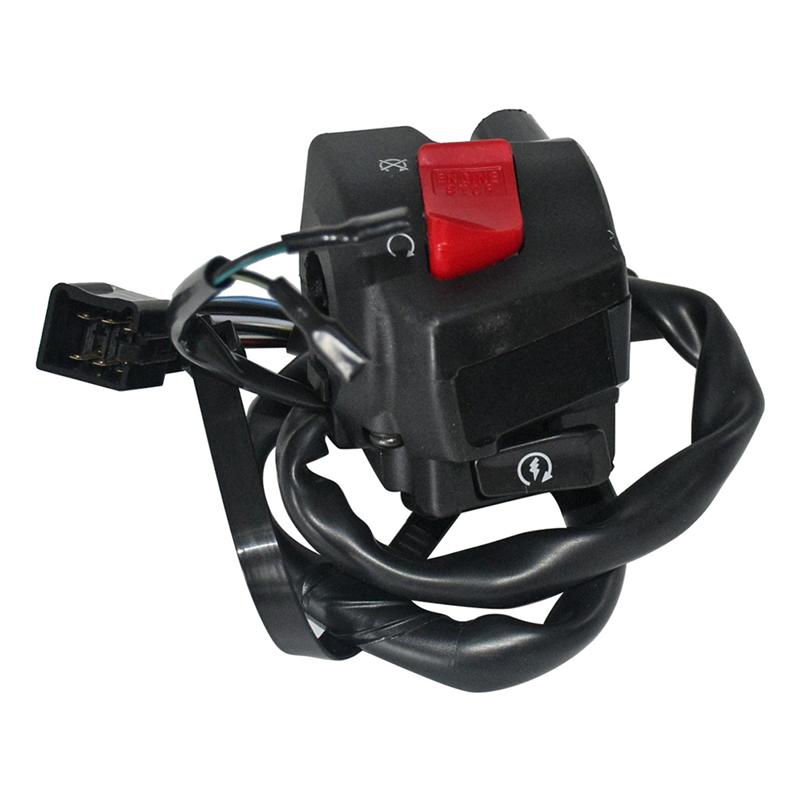 Переключатель на руле справа Для Honda CBR 600 F4I 2001-2006 Старт/Стоп/Выключение Номера деталей 35013-MBW-A12 35013-MBW-A11 чёрный