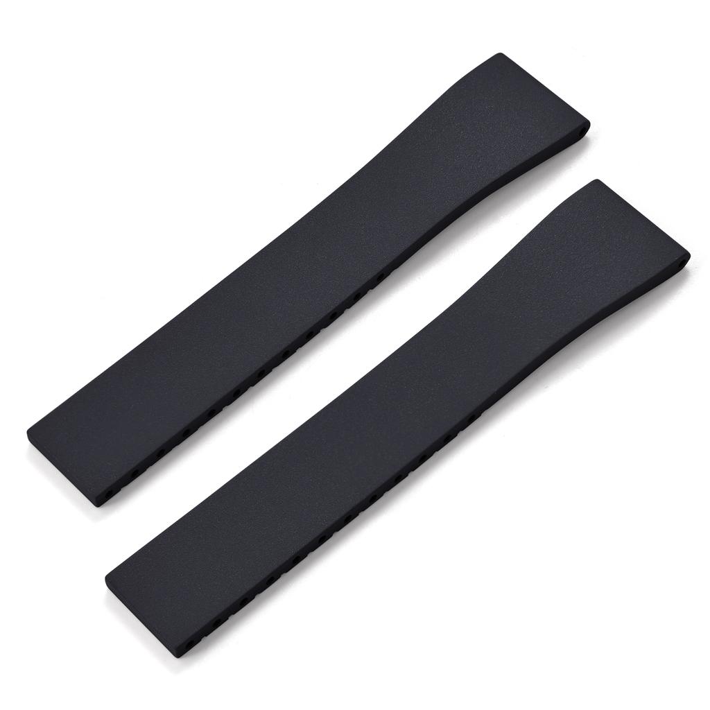 New Fluoro Rubber Watch Band CTS FKM Strap 16 18 19 20 21 22mm Cut to Size Fast Release Adjustable Universal Rose Gold Buckle