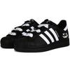 Adidas Originals Superstar 2 Shell Head Black Legend Leather Abrasion Resistant Breathable Low top Skateboard Shoes JI0079(Team1664-)