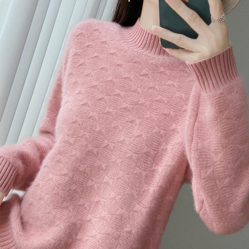 Women Sweater 100% Wool MODERN NEW SAGA Turtleneck Knit Pullover Thick Winter Jumpers Female Knit Tops